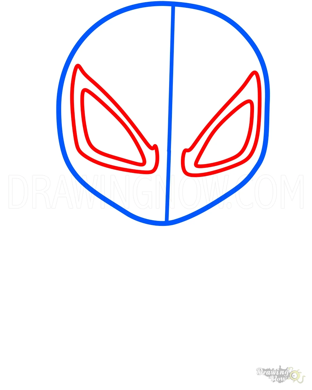 How to Draw Chibi Spiderman Step 2