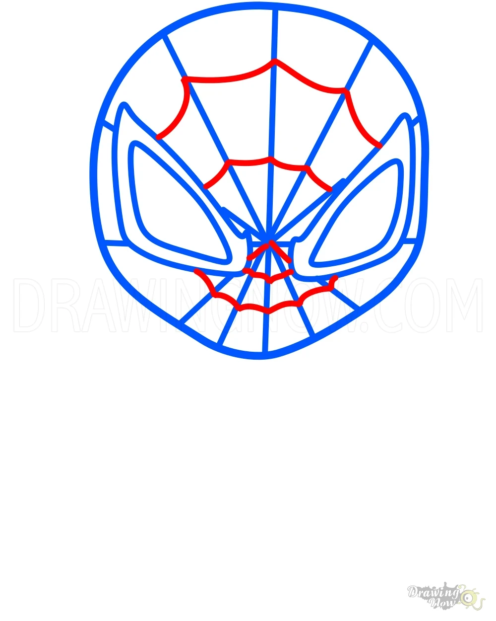 How to Draw Chibi Spiderman Step 4
