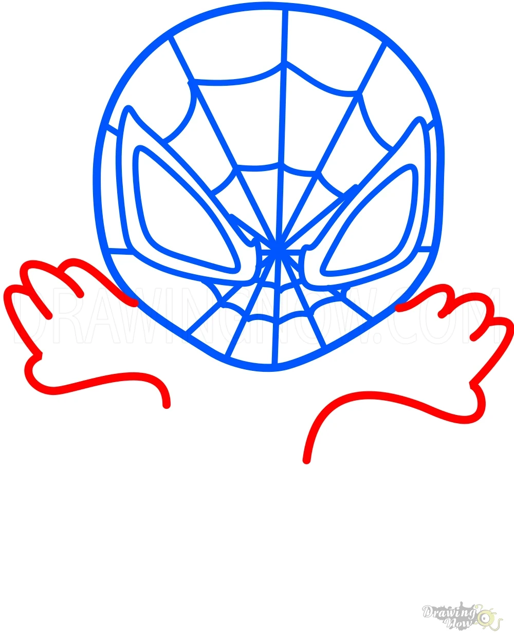 How to Draw Chibi Spiderman Step 5