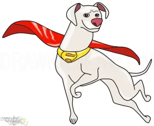 How to Draw Krypto from DC League of Super Pets Step 15