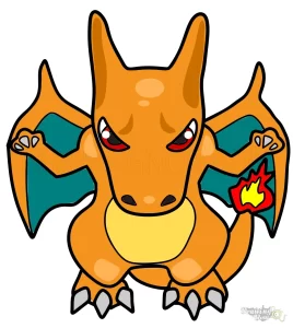 How to Draw Mega Charizard Y from Pokemon 1