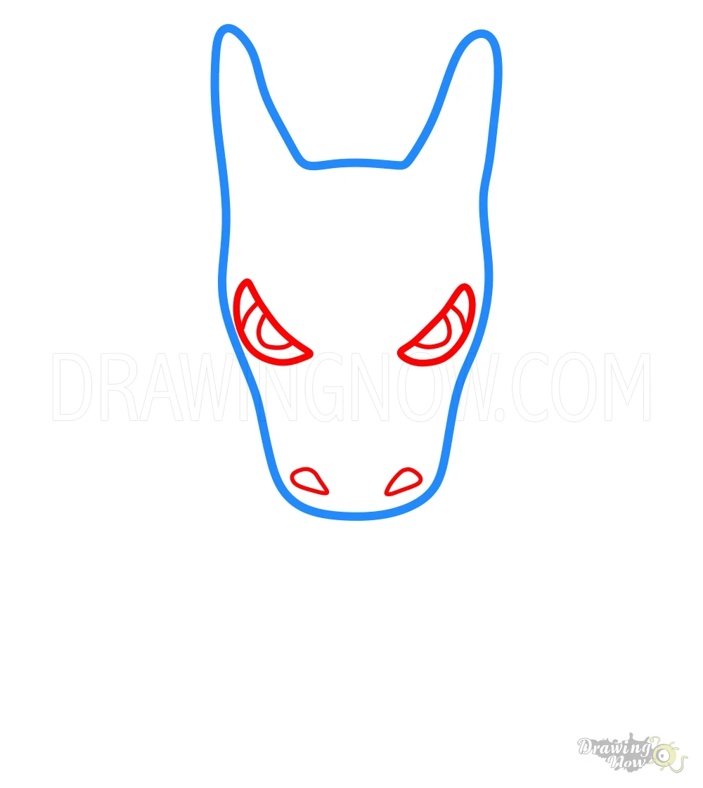How to Draw Mega Charizard Y from Pokemon Step 2