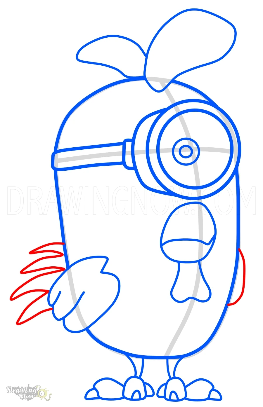 How to Draw Minions 2 Chicken Stuart Step 12