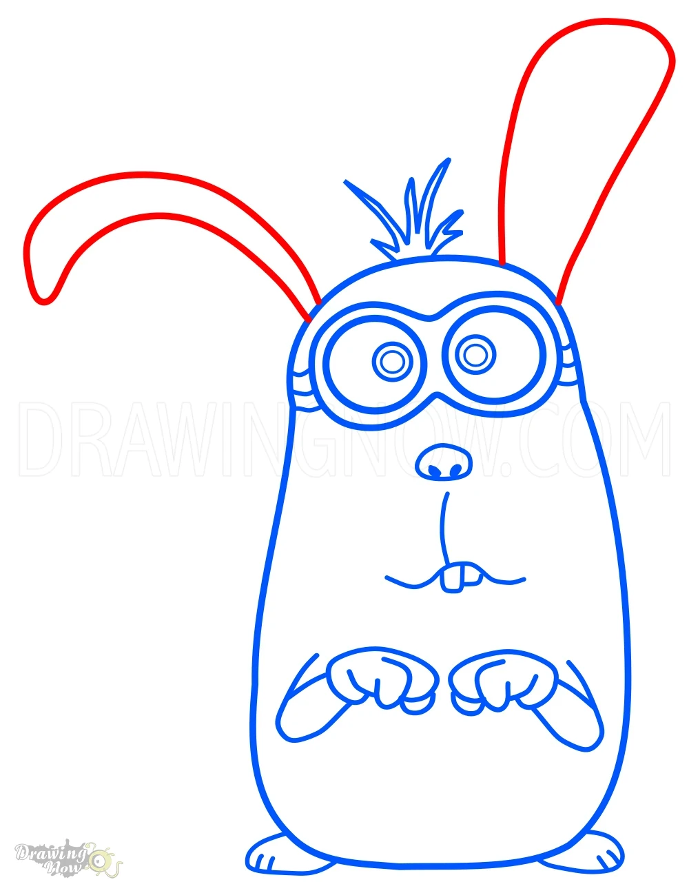 How to Draw Minions 2 Rabbit Kevin Step 11