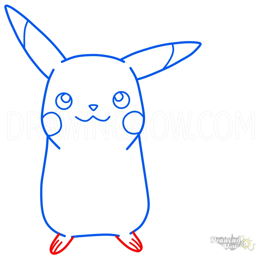 How to Draw Pikachu Feet