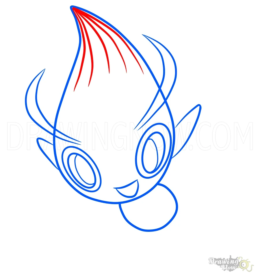 How to Draw Pokemon Celebi Hair