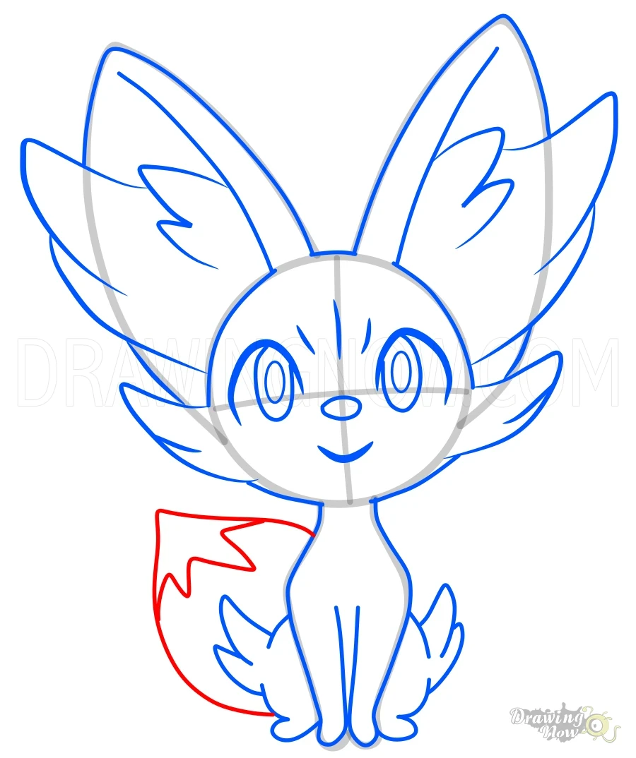 How to Draw Pokemon Fennekin Step 12