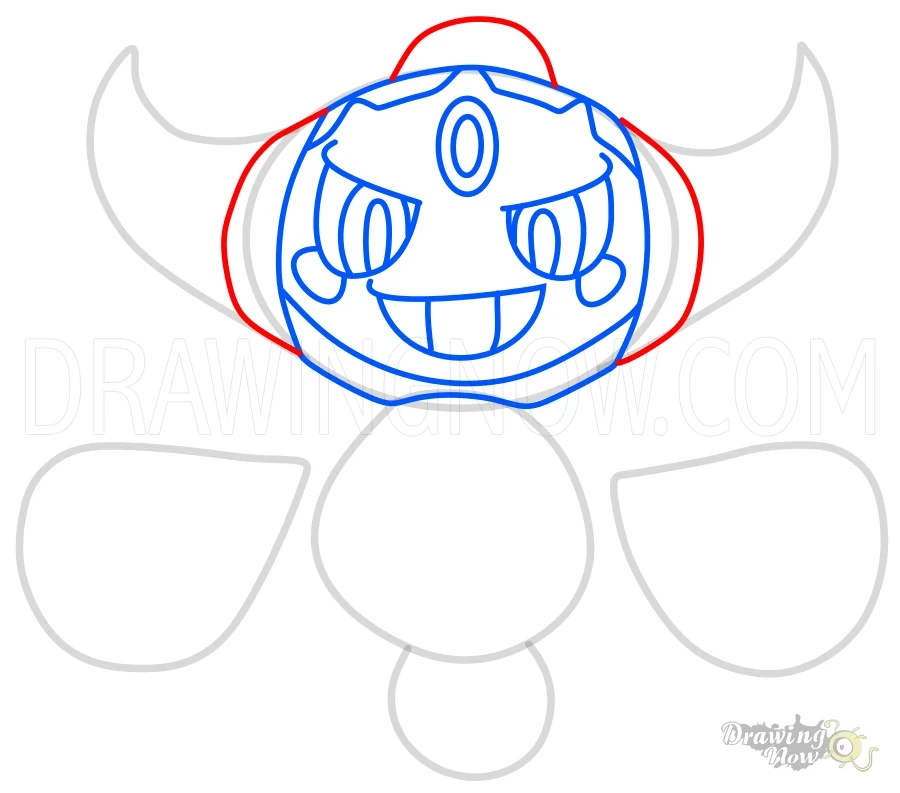 How to Draw Pokemon Hoopa Face Sides