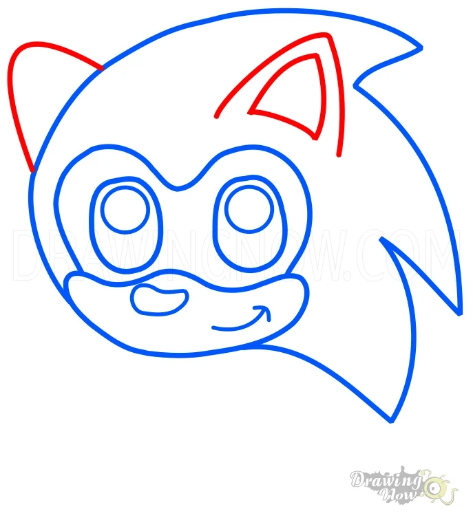 How to Draw Sonic Step 6