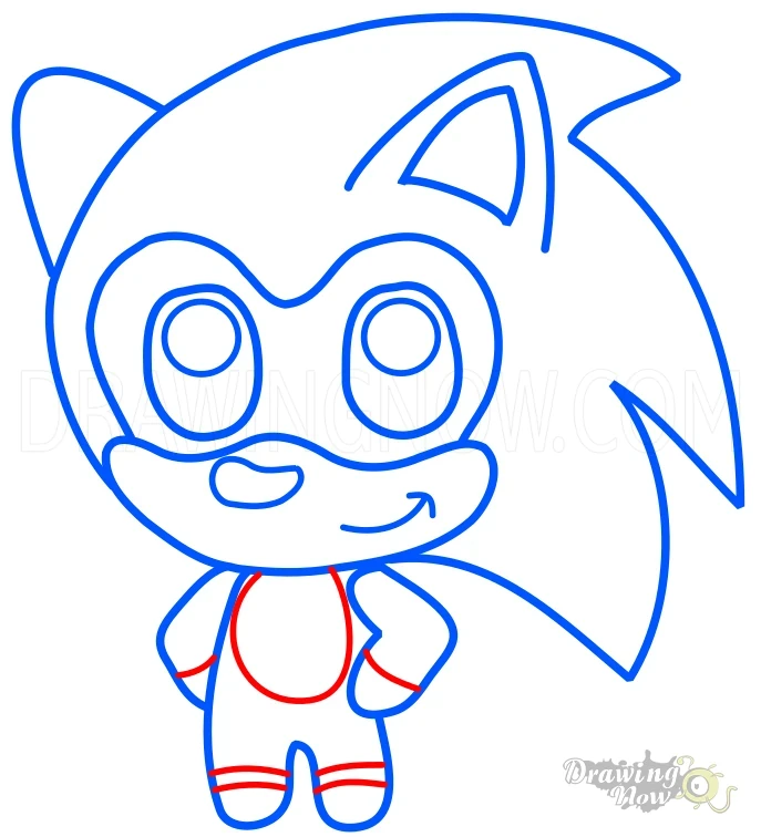 How to Draw Sonic Step 8
