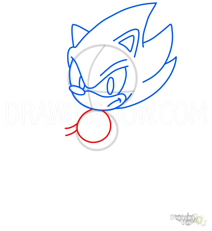 How to Draw Super Sonic Chest and Arm