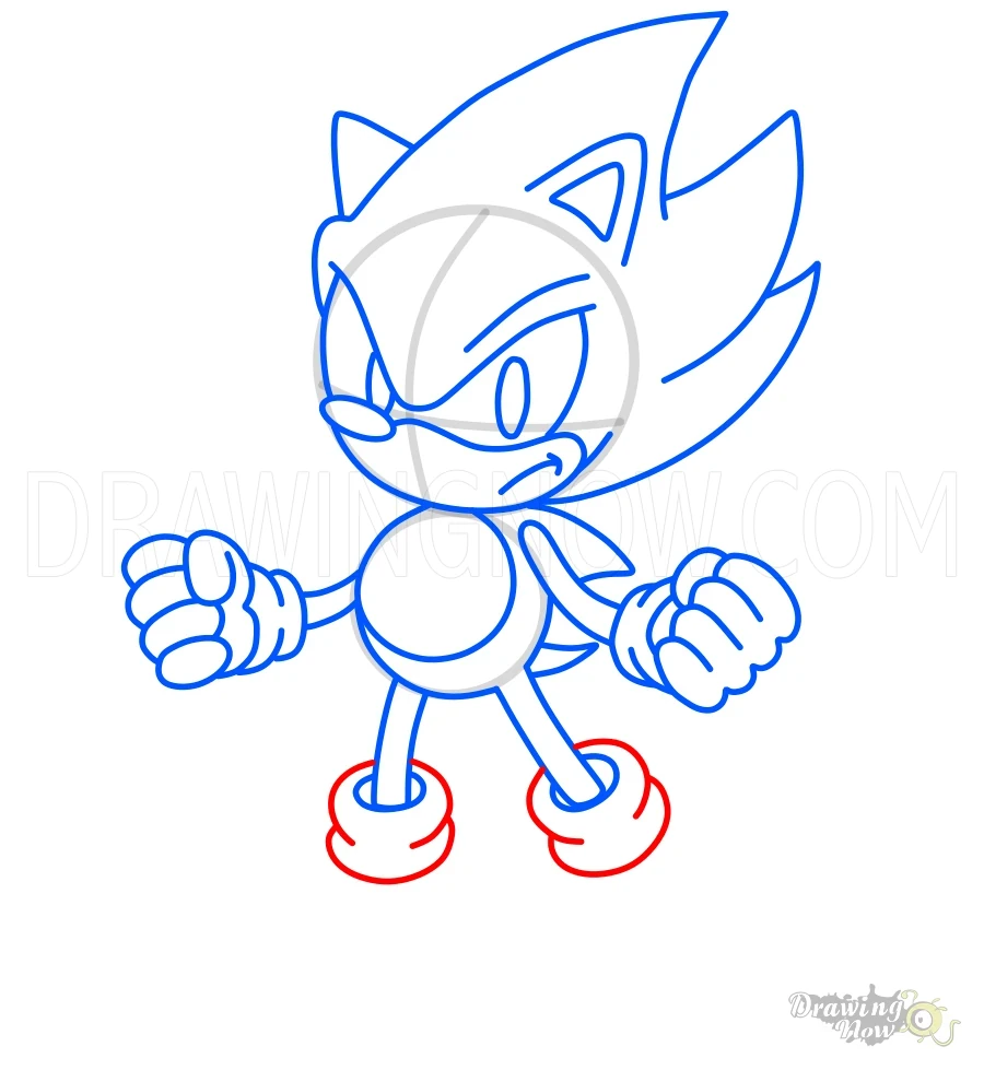 How to Draw Super Sonic Socks
