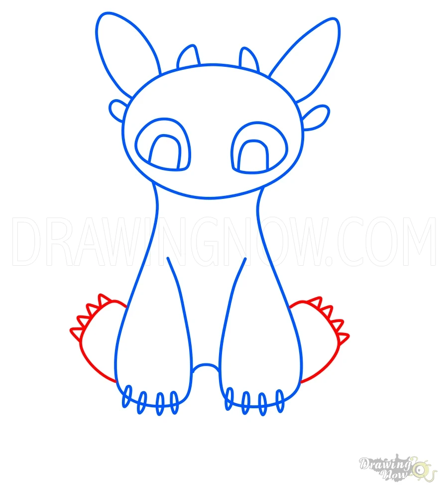How to Draw a Dragon Rear Legs