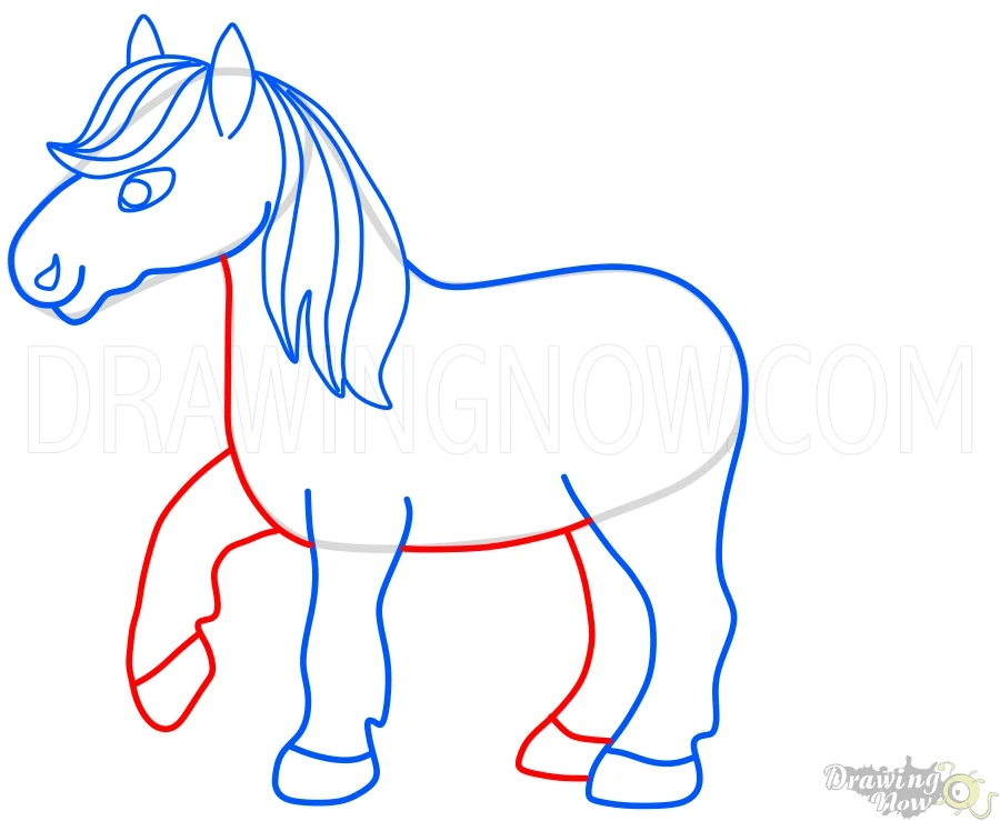 How to Draw a Horse Front and Rear Legs