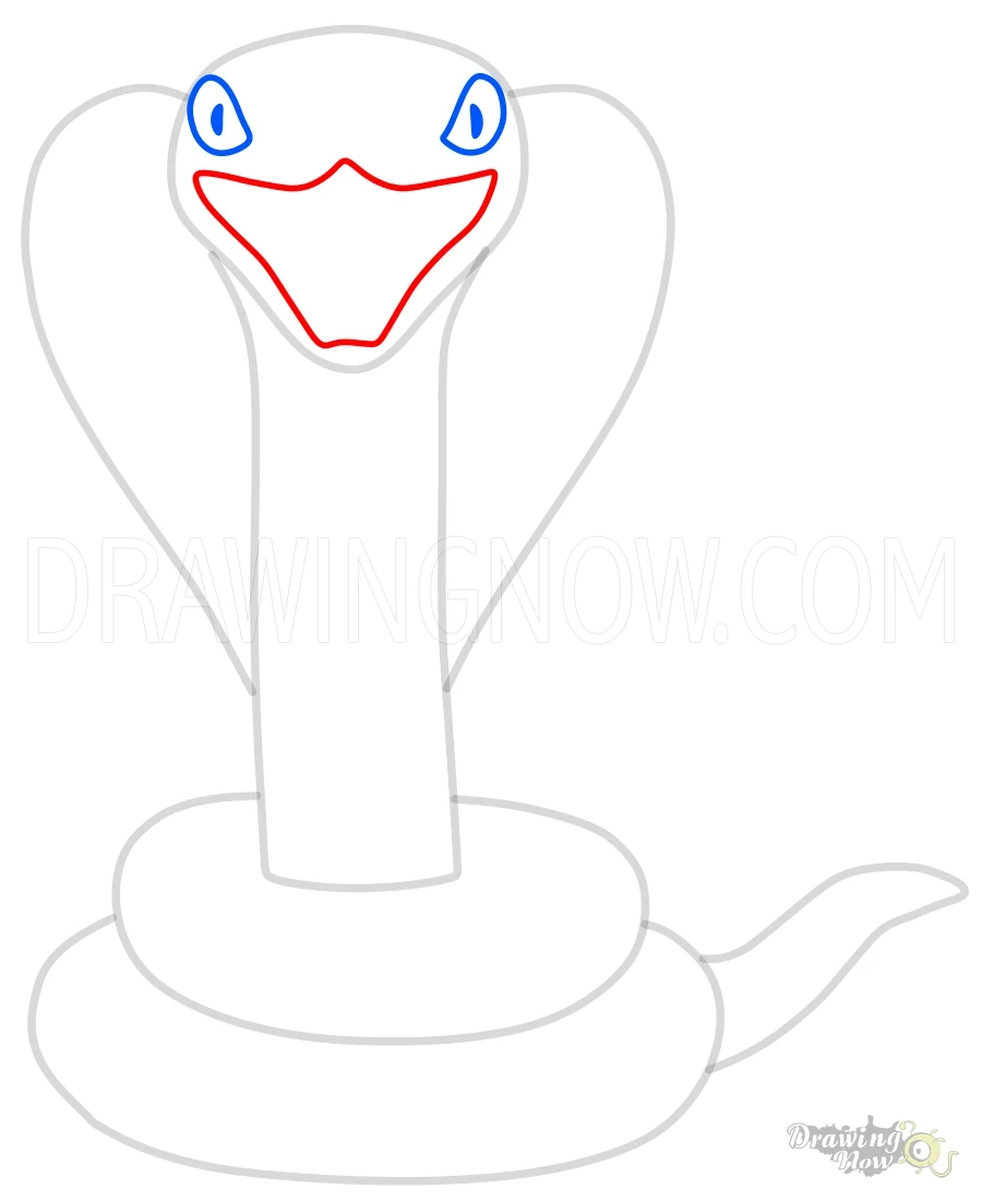 Learn How to Draw a Cobra Snake Step by Step