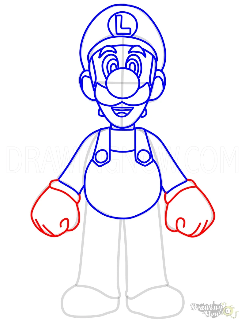 How to Draw Luigi Hands